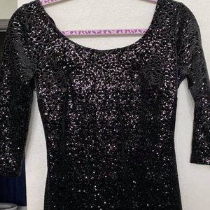 Sequin Black Party Dress